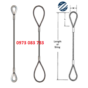 Sling cáp thép, ép cos mắt cứng, ép cos mắt mềm